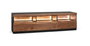 GINER Y COLOMER Meuble TV en bois d'acacia naturel et noir avec 3 tiroirs